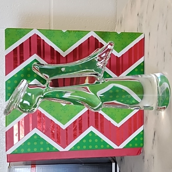 Vintage 9" Tall Clear Lead Chrystal Christmas Angel 2.24LB - Picture 5 of 16